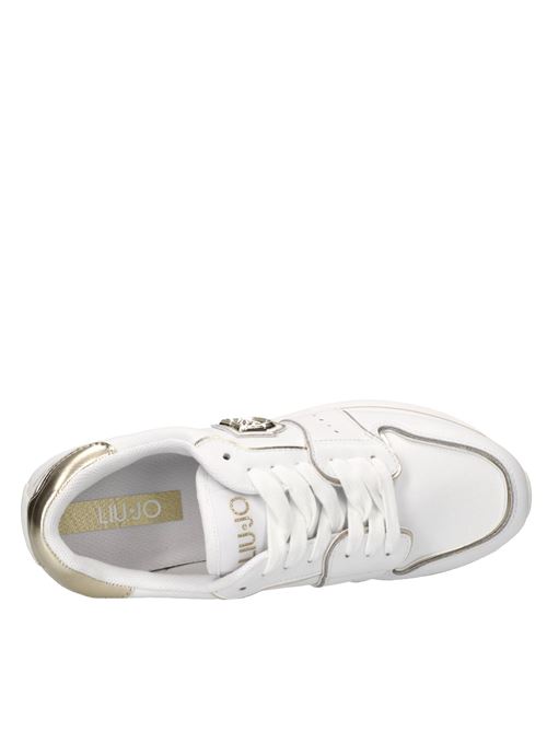 Sneakers in ecopelle ed ecopelle LIU JO | LIU JO MAXI WONDER 85 CALF LEATHER/LAMINBIANCO-ORO